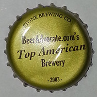 USA Stone Brewery 16th Anniversary 2012/16th Anniversary, BeerAdvocate.com's Top American Brewery 2003 Stone Brewing Co.