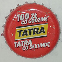 Пивная крышечка Tatra 100 Zl Co Godzine Tatra Co Sekunde от Grupa Zywiec. Польша.