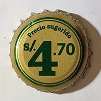 Пивная пробка Precio sugerido от Union de Cervecerias Peruanas Backus y Johnston из Перу